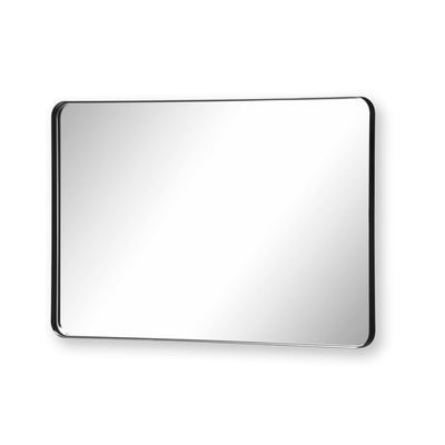 SUMERAIN Matte Black Bathroom Vanity Mirror, 22x30 Inch Wall Mounted Mirror with Aluminum Frame, Tempered Glass, Horizontal or Vertical Hanging for Entryway, Bathroom, Living Room