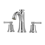 Sumerain 3 Hole Widespread Bathroom Sink Faucet with Dual Spray Modes, Solid Brass,Temperature Memory, Chrome Finish
