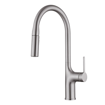 SUMERAIN Kitchen Faucet with Sprayer 2 Mode Brushed Nickel Kitchen Sink Faucet DOE Certified and Lead-Free