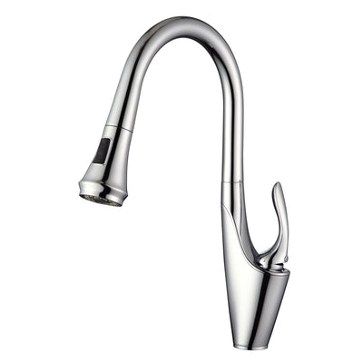 sumerain Kitchen Faucet with Pull Down Sprayer, Modern Single Handle Single Hole Kitchen Sink Faucet Chrome,Stainless Steel