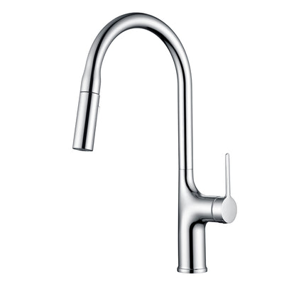 SUMERAIN Chrome Kitchen Sink Faucet High Arc 2 Spray Mode Kitchen Faucet with Pull Down Sprayer,Lead-Free and DOE Certified