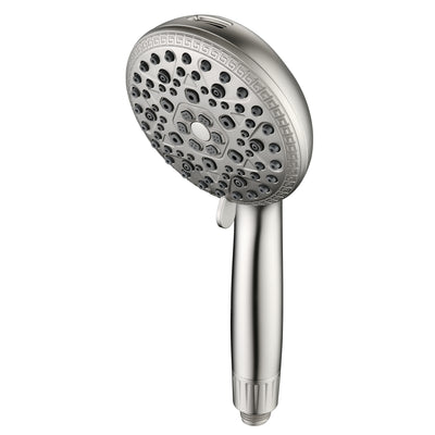 SUMERAIN Shower Head with Filters for Hard Water - 9 Spray Modes, Vitamin C & KDF Shower Head Filter, Salt-Free Anti-Scale Technology, High Pressure Shower Filter Head Brushed Nickel