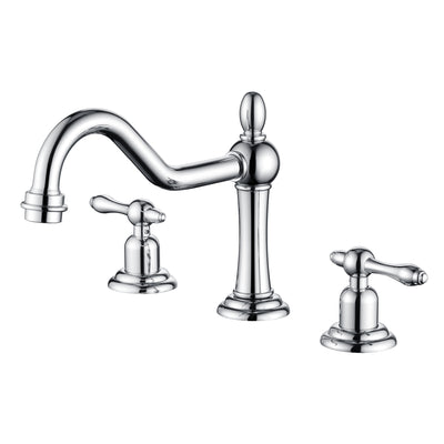sumerain 8 Inch Widespread Bathroom Sink Faucet Chrome Finish, 2 Handle 3 Hole Vanity Faucet Traditional Style