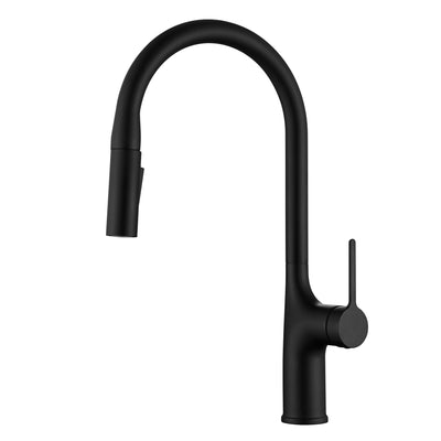 SUMERAIN Matte Black Kitchen Faucet with Pull Down Sprayer, Stainless Steel Kitchen Sink Faucet DOE Certified