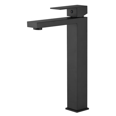 sumerain Tall Bathroom Faucet for Vessel Sink, Matte Black Basin Faucet Water-Saving&Easy Install,304 Stainless Steel