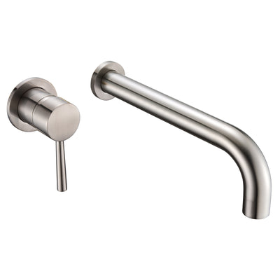 sumerain Badewannenarmatur, gebürstetes Nickel, Wandmontage, Badewannenarmatur, einzelner Griff für Linkshänder