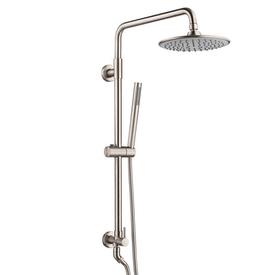 Sumerain Retrofit-Duschsysteme aus gebürstetem Nickel mit 9-Zoll-Regenduschkopf 2,5 GPM