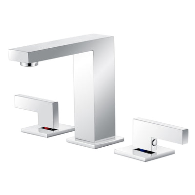 sumerain Weit verbreiteter Badezimmer-Wasserhahn, 8-Zoll-Wasserhahn für Badezimmerwaschbecken, moderner Chrom-Waschtischhahn mit Schnellinstallationsschlauch