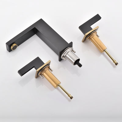 sumerain Weit verbreiteter Waschbecken-Wasserhahn, 2 Griffe, WC-Wasserhahn für Badezimmer